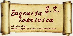 Evgenija Koprivica vizit kartica